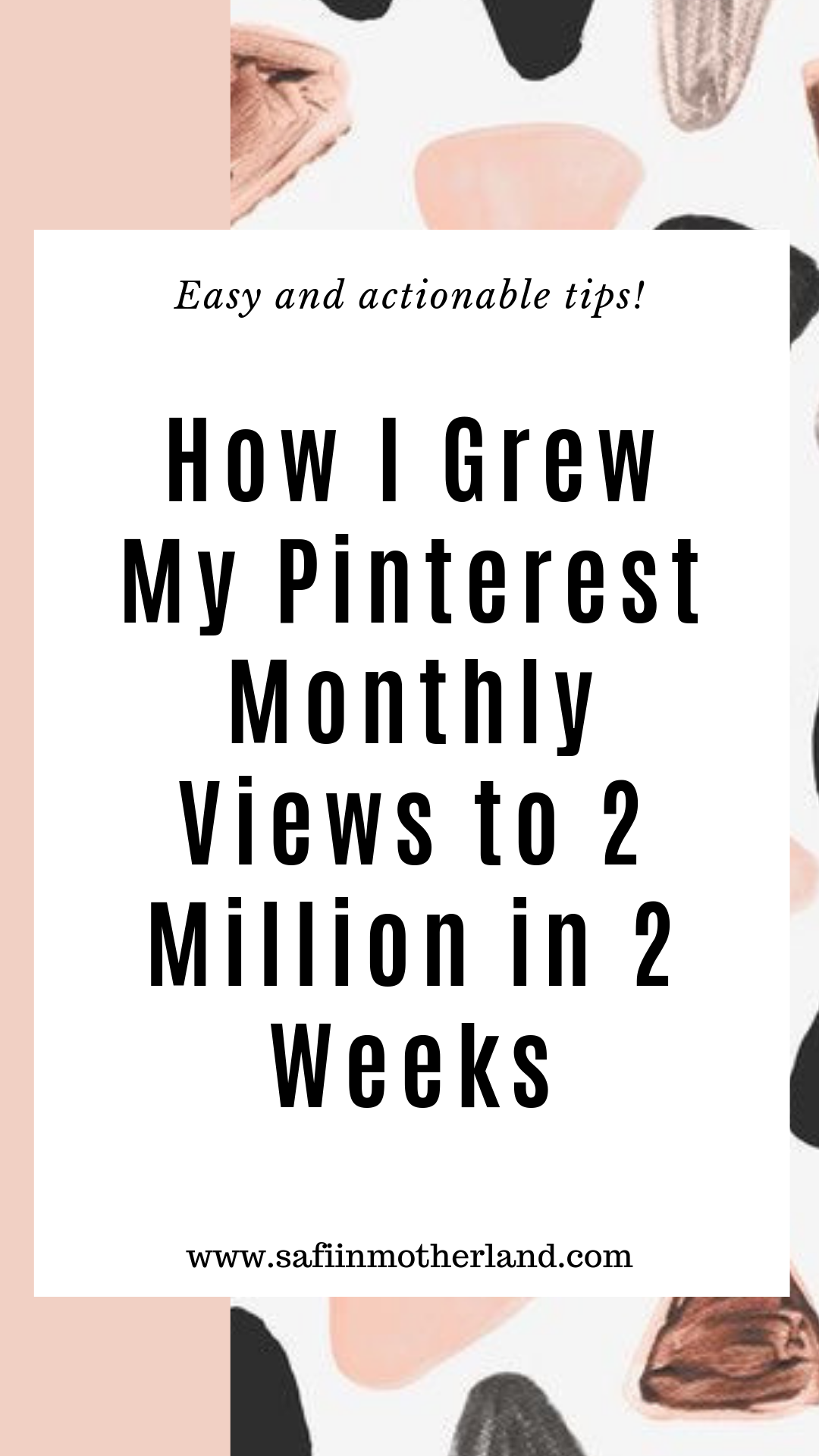 Pinterest monthly page views